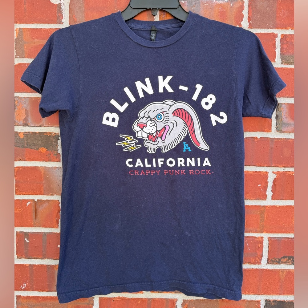 BLINK 182 CALIFORNIA CRAPPY PUNK ROCK 2017 TOUR Small Blue Concert T-Shirt F4